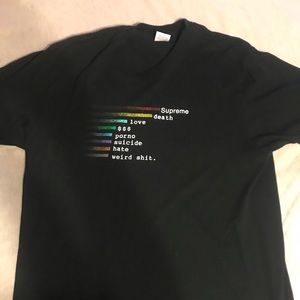Black Supreme Chart Tee SS18